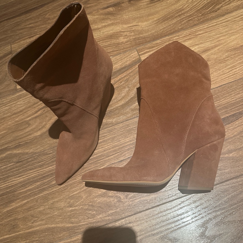 DV by Dolce Vita Brown Suede Heeled Boots
